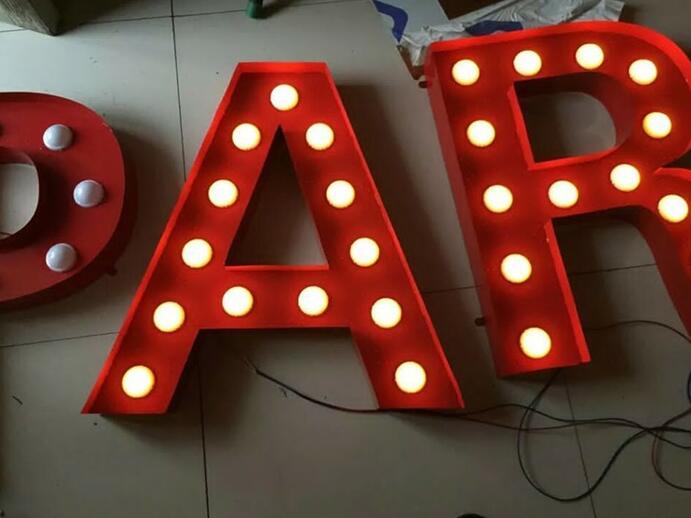 燈泡（pào）外露字，燈泡廣告字（zì）製作